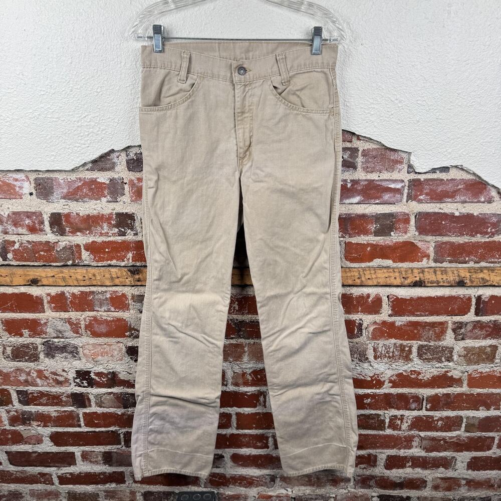 Vintage Levis Pants Womens 30 Beige Bootcut High Rise Casual Workwear Denim